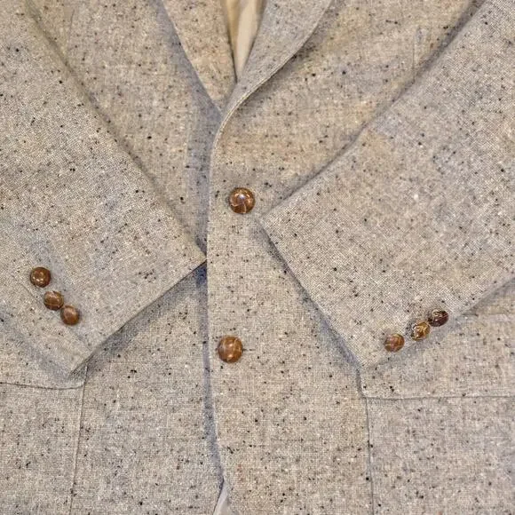 Farah Gray Tweed Blazer with Elbow Patches - Picture 5 of 15